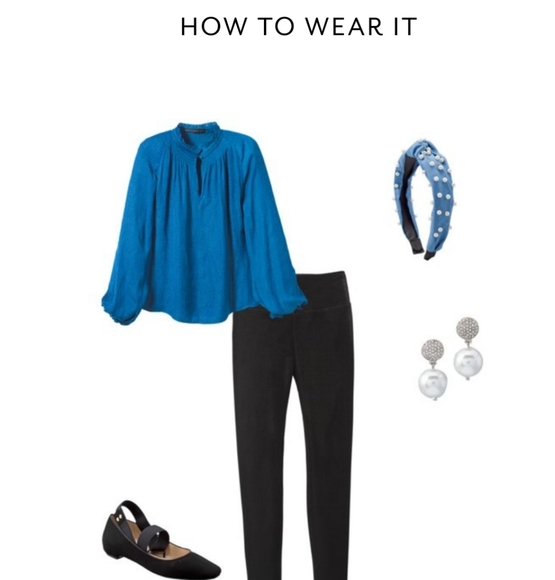 HOST PICK!!! Denim Knot Headband with Faux Pearls - Picture 3 of 3